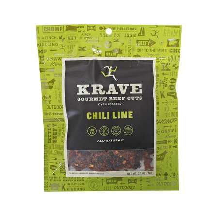 Krave Amplify Snacks Gourmet Chili Lime Beef Cuts, PK8 _6000091-KV